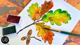 The best autumn watercolor leaves I ever painted and yet it got no views!