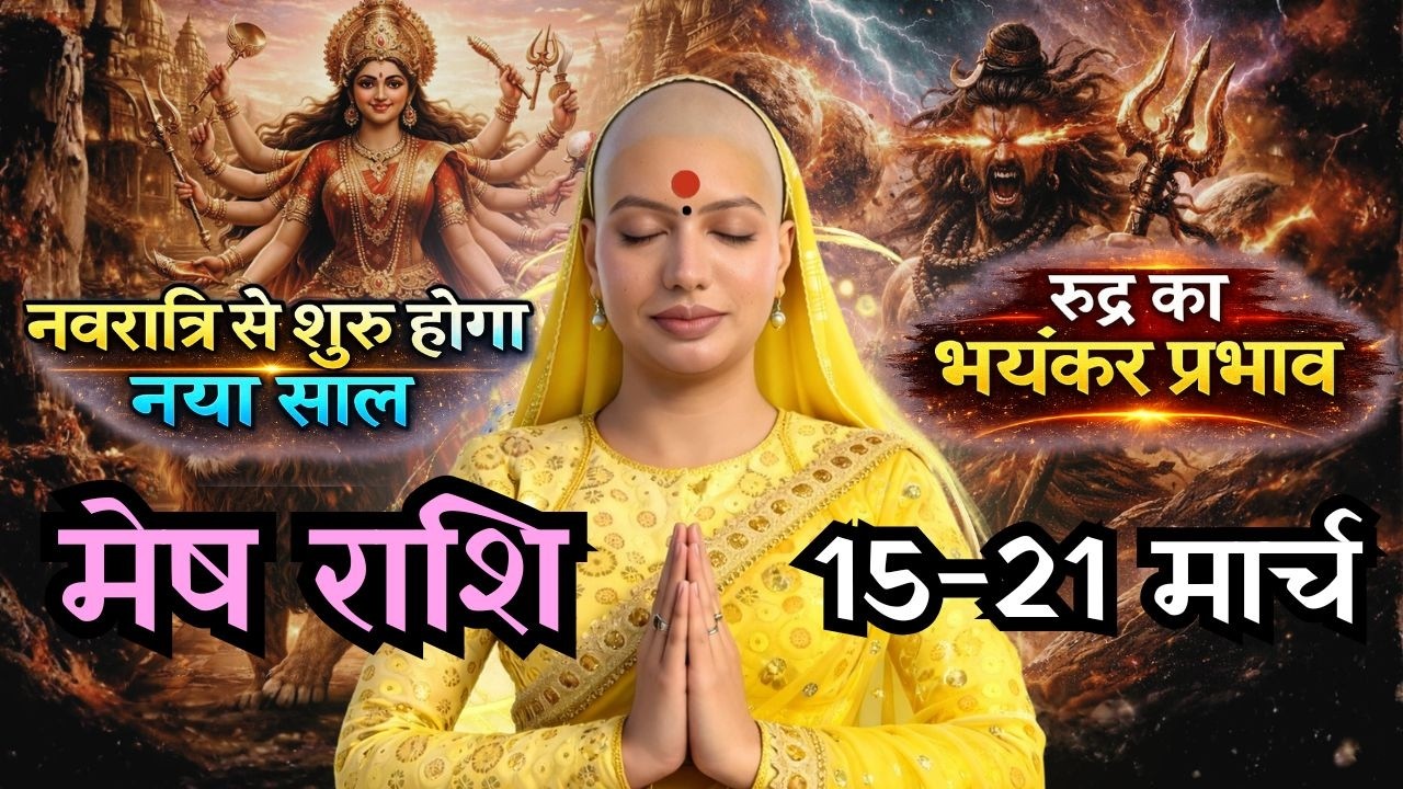 मेष 15-21 मार्च  राशिफल 2026 | हिंदू नव वर्ष - रुद्र का साल | मार्च राशिफल | Mesh rashifal