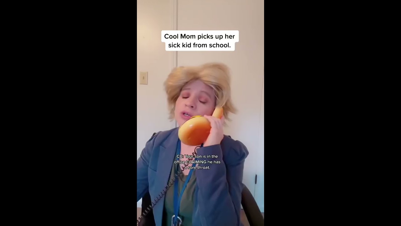 Cool Mom Picks Up Her Sick Kid From School
