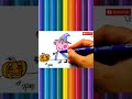 Peppa Pig Is Ready For Halloween Cute Easy Drawing And Coloring #peppapig #rainingcolors