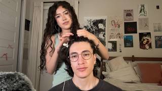 Asmr My Sister Tries To Braid My Hair