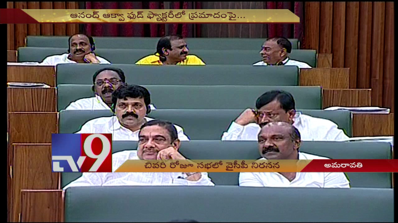 AP Assembly : YCP stalls proceedings over Aqua Food accident - TV9