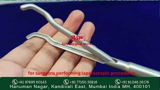 Laparoscopic Satinsky Clamp Curved Ss 10Mm Precision Grasper Advanced Laparoscopy Surgical Tools