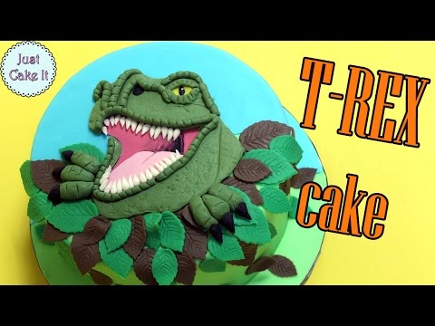 Verwonderend How to make dinosaur T-rex cake - YouTube SB-81