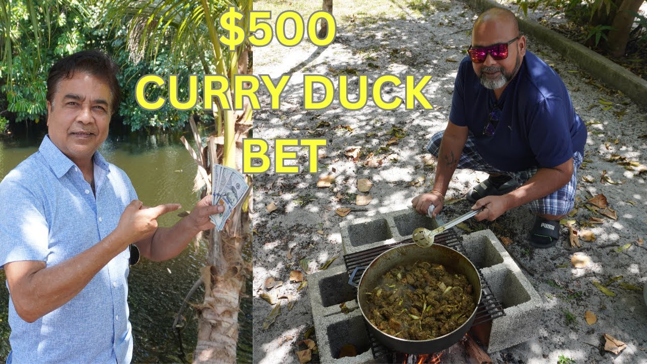 I Bet $500 He can't Cook Curry Duck like last time / Backyard Fireside Curry Duck/ Curry Duck Recipe