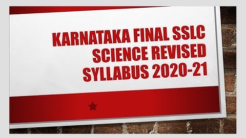 KARNATAKA FINAL REVISED SYLLABUS FOR 2020-21