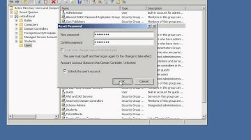 Server 2008: change AD user password