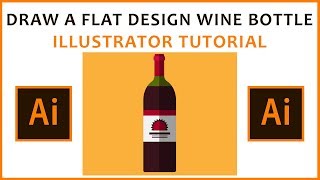 Adobe Illustrator Tutorial - Flat Design Bottle of Wine