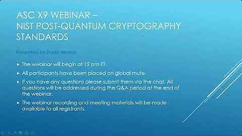 NIST Post Quantum Cryptography Update
