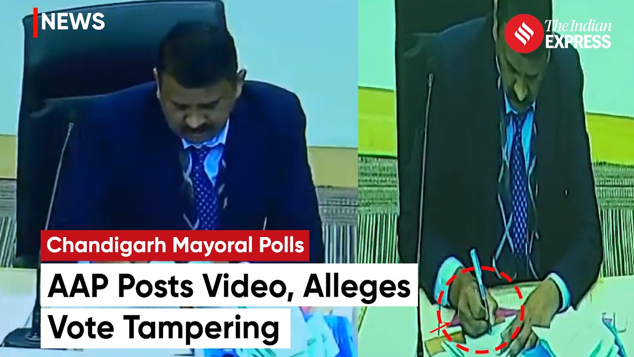 WATCH AAP Posts Video, Alleges Vote Tampering Chandigarh Mayoral