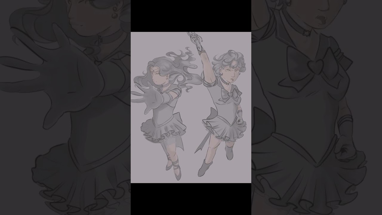 OLD Speedpaint || Sailor Neptune & Uranus 💙💛 