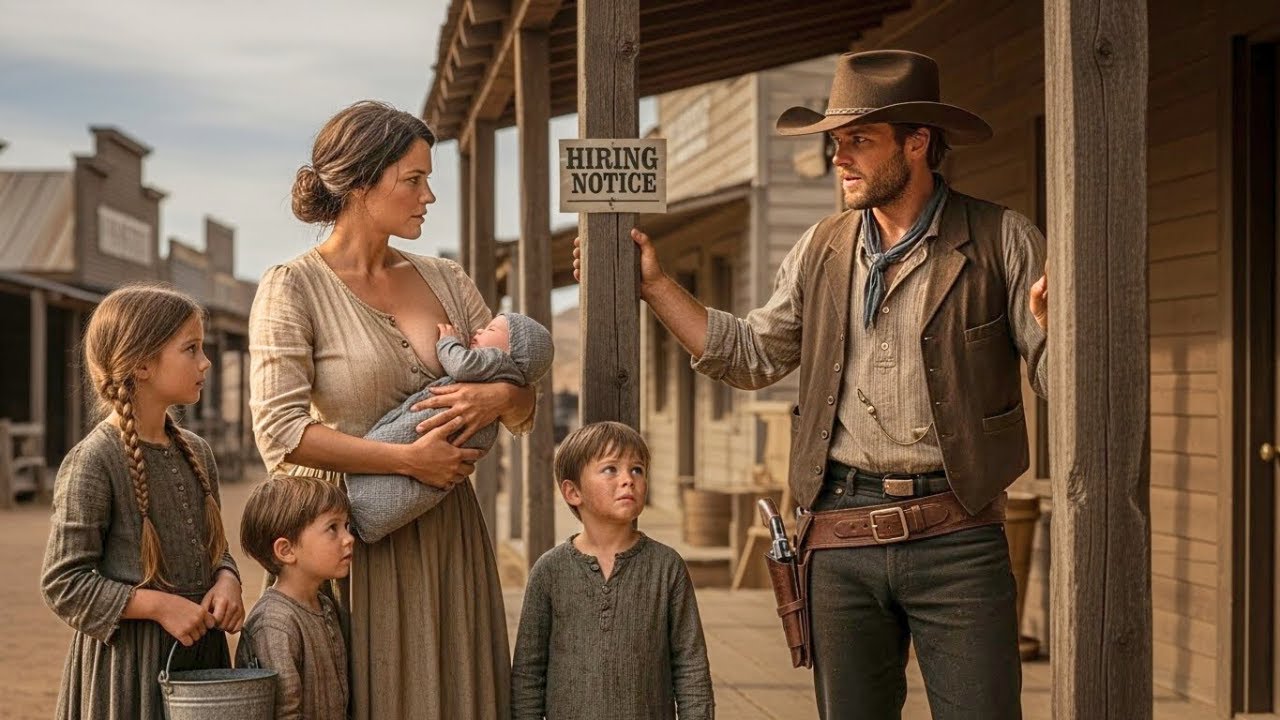 The Cowboy Put Up a Notice for a Ranch Cook — Then a Widow With 3 Kids Walked In and Changed Everyth
