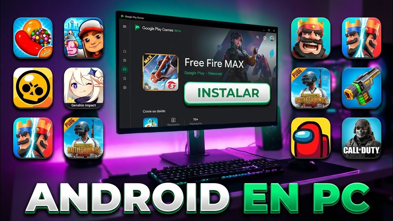 Cómo Jugar Juegos de Android en PC (Google Play Games) Oficial - YouTube
