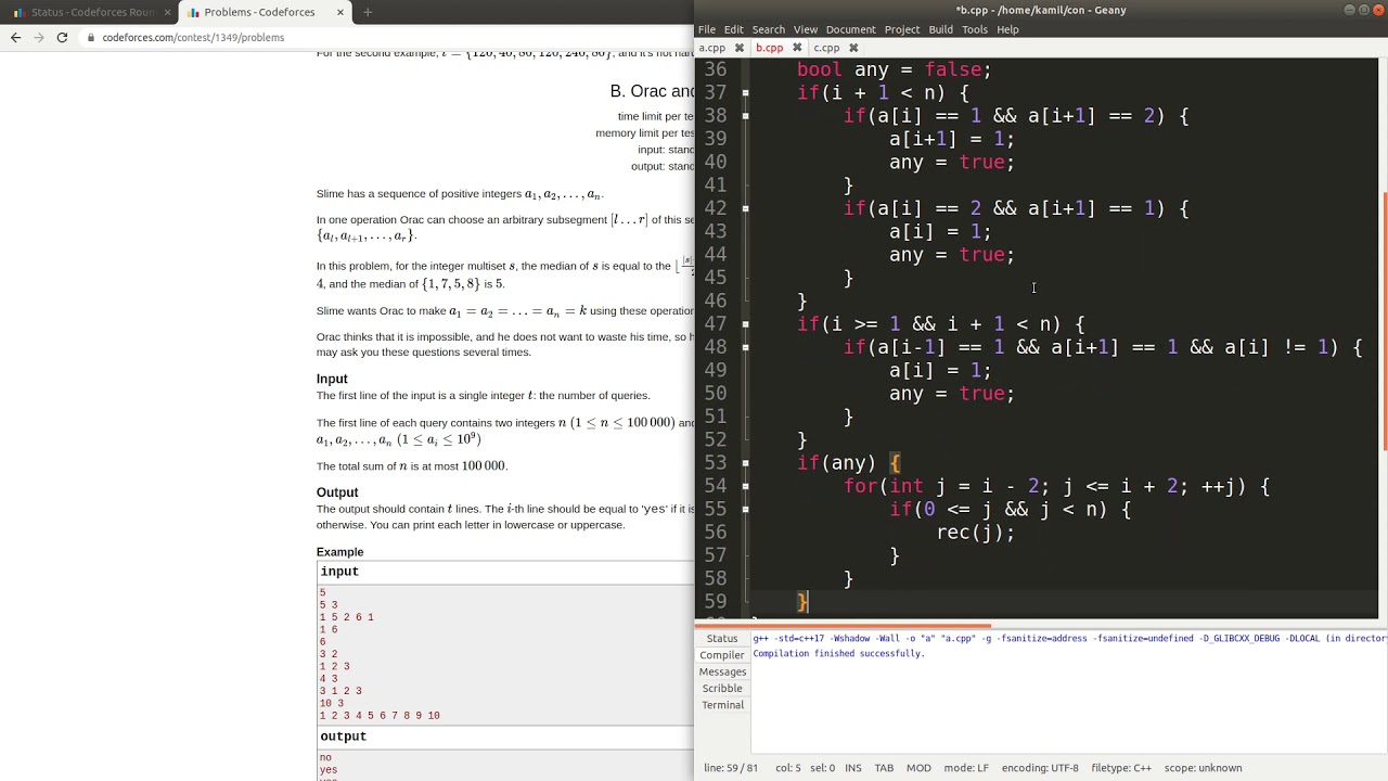 Screencast of Codeforces 641 - YouTube