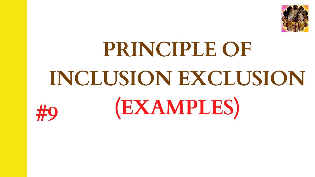 9. Principle of Inclusion Exclusion kya hai || Questions on Inclusion ...