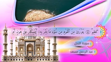 سورة النحل - تلاوة مباركة من الآية 52 إلى الآية 64 - عبد الرحمن مسعد