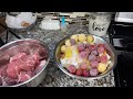 Ponche de frutas congeladas y sopita de res