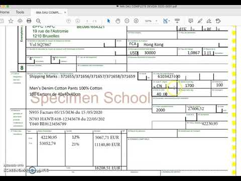 Correction enonce 2020-001 Mise en situation redaction DAU IMA Importation.