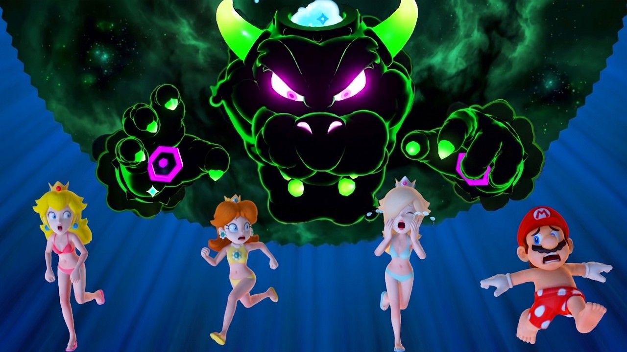 Mario Party 10 Whimsical Waters - Peach Vs Daisy Vs Rosalina Vs Mario (Master CPU)