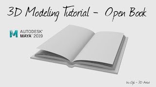 3D Modeling Tutorial - Modeling an Open Book in Autodesk Maya 2024