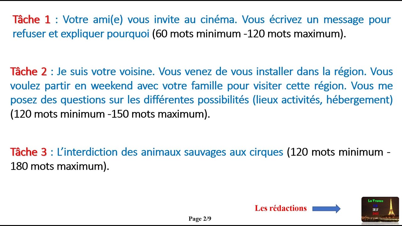 TCF *** L’Expression Écrite avec l'exemple et les rédactions corrigées