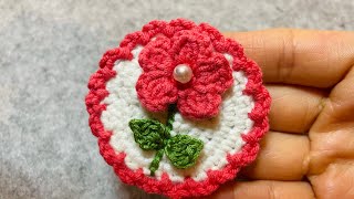 「鈎織系列」可愛花朵胸針 Crochet Flower Brooch