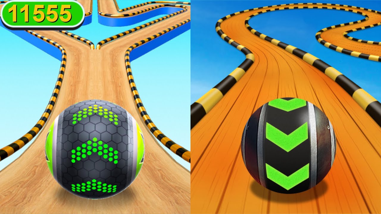 Забавные фейлы Going Balls, все уровни 11555 против Sky Ball 3D, геймплей на Android и iOS