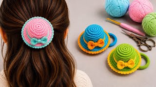 This Tiny Crochet Flower Hair Tie Looks So Beautiful 🌸