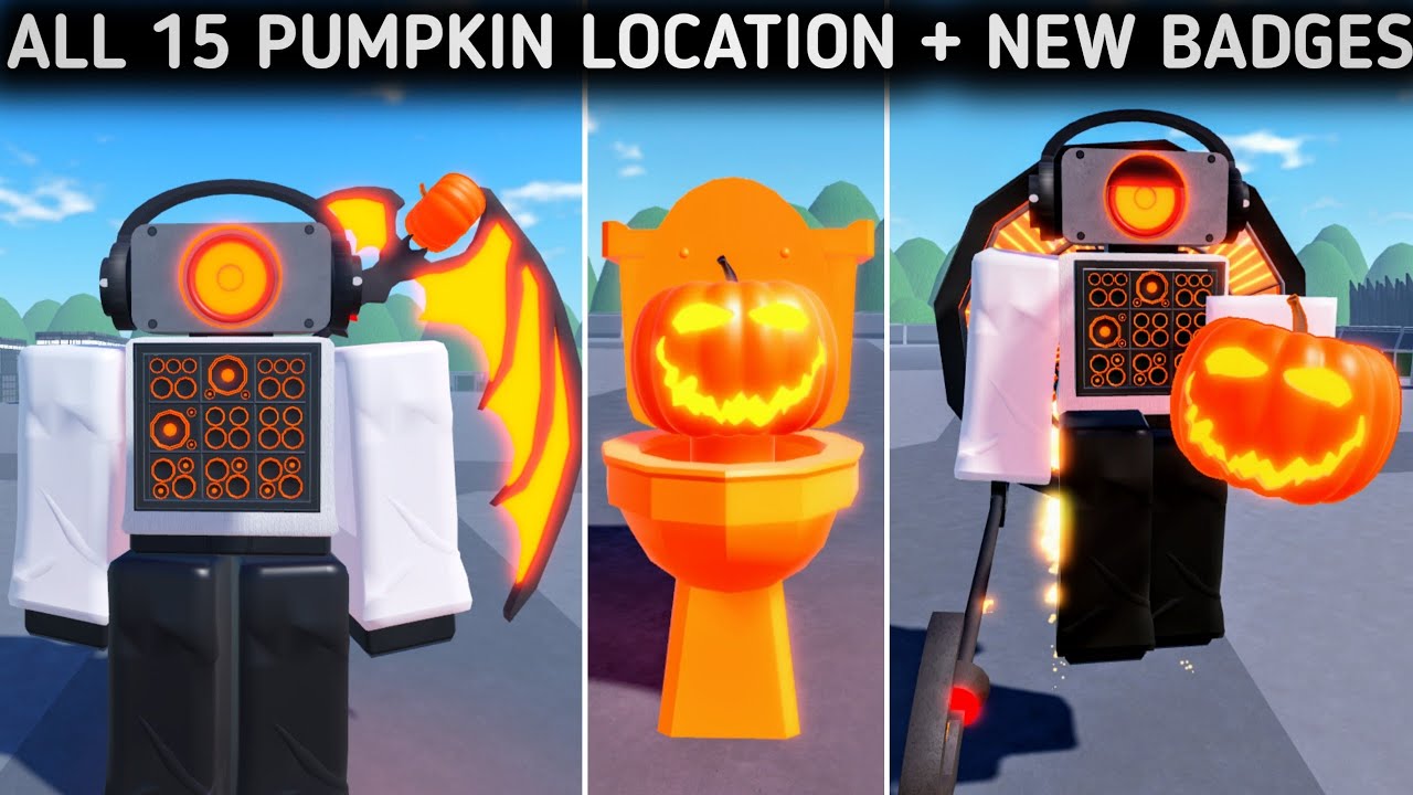 How To Get Happy Halloween Badge + All 15 Pumpkin Locations In Roblox Toilet Universe Roleplay 