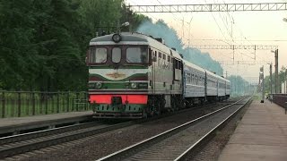 [БЧ] Тепловоз ТЭП60-0430 на о.п. Железнодорожная / [BCh] TEP60-0430 passing Zheleznodorozhnaja stop