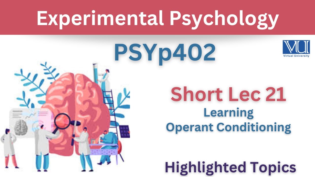 PSYp402 Short Lecture 21_Learning_Operant Conditioning_Law of Effect_Psy402 Short Lec 21_Final Term