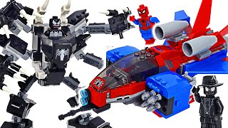 レゴマーベルスパイダーマンスパイダージェットVSヴェノムメカバトル! | ドゥドゥポップト