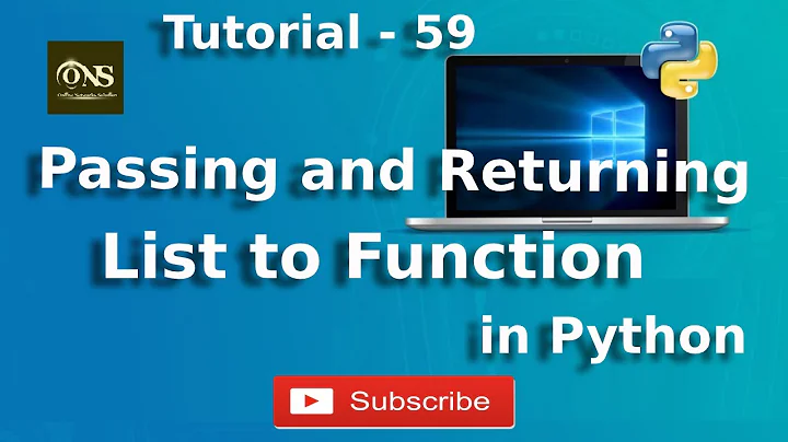 Passing and Returning List to Function in Python || Tutorial - 59 || Python Tutorial