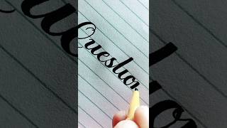 Celebrity how to write Question with cut marker amazing calligraphy cut marker writing #paperwriting Wealth
