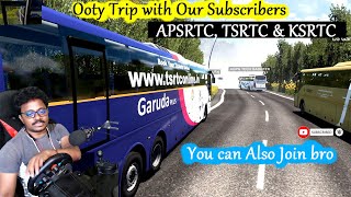 Ooty Trip APSRTC, TSRTC & KSRTC Buses  Convoy  with Steering | Euro Truck Simulator 2 Telugu screenshot 5