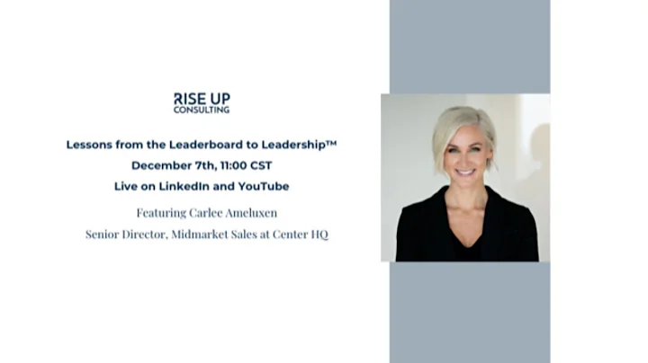Lessons from the Leaderboard to Leadership Episode...
