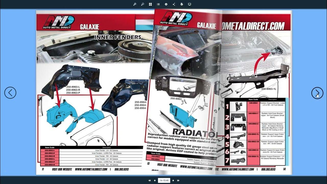 All New Ford Galaxie Catalog is LIVE! by autometaldirect YouTube