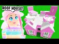 I Made A House ON TOP OF MY ROOF And Lived There For 24 HOURS In Bloxburg! (Roblox)