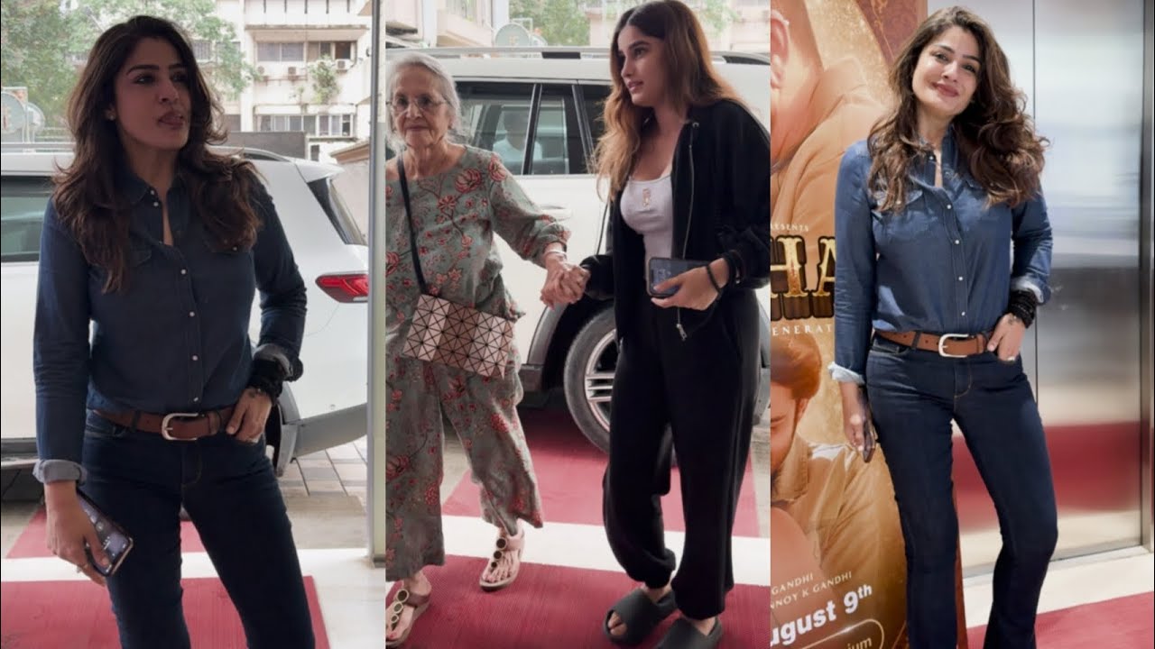 Ravina Tandon With Mom and Daughter Spotted At T-Series Series Office 😍😘❤️