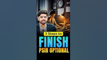PSIR Optional Finish in 3 Steps | Vivek Waghmare