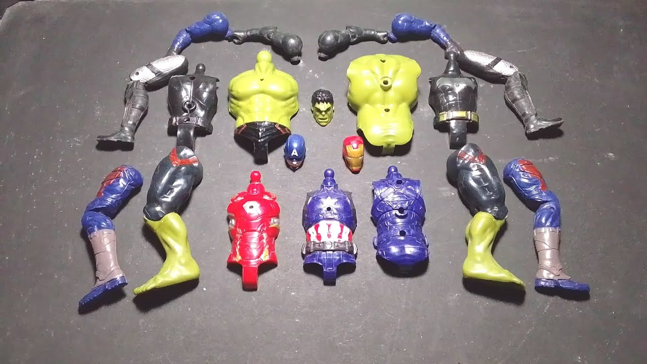 Merakit mainan superhero video Hulk Buster, Batam, iron-man, captain America 
