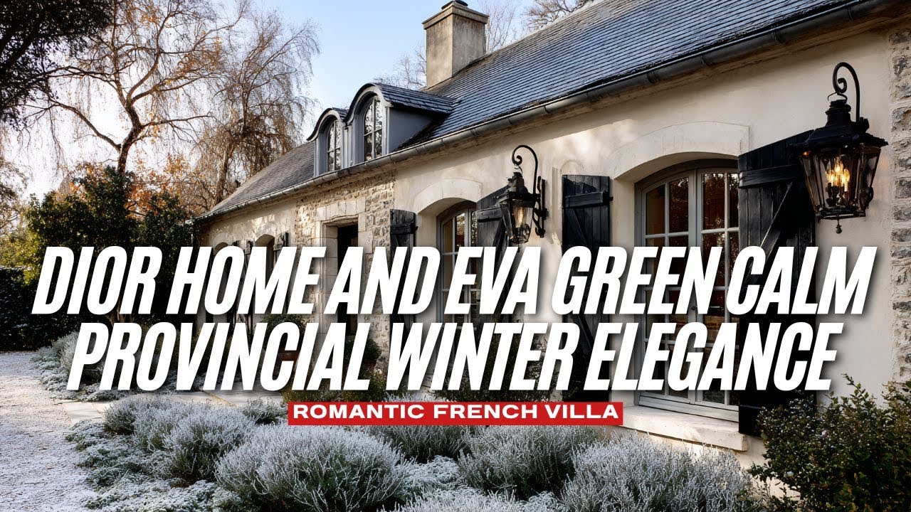 Romantic French Villa Inspired by Dior Home and Eva Green Calm Provincial Winter Elegance