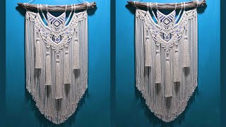 TIME LAPSE 🌨 Wind and Rain | DIY Large Driftwood Macrame Wall Hanging Design & Tutorial by LIT decor