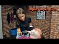 💈ASMR Lady Barber💈Fantastic Daria Made Me Totally Relaxed😌 Respect For the Great Shave!