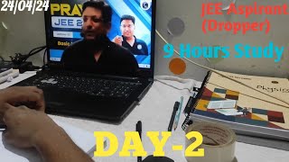 DAY-2 Of JEE 2025 Preparation As A Dropper | Prayas Physics Wallah | IIT JEE Aspirant Study Vlogs