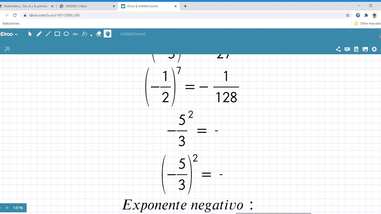 Potencia y raíz de números racionales YouTube
