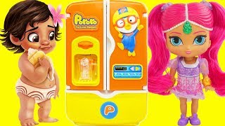 Disney Moana Baby & Shimmer and Shine Pororo Refridgerator, Paw Patrol Grocery Shopping Learn Foods