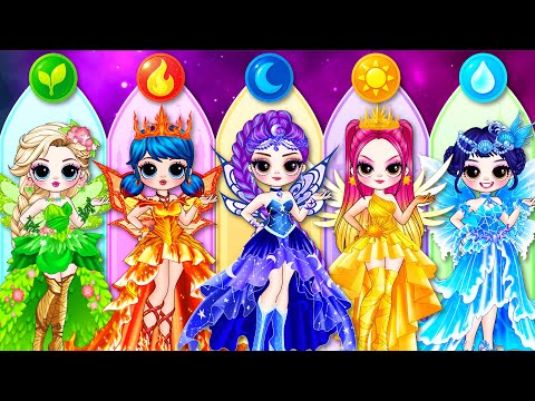 K-Pop Demon Hunters: Rumi, Mira & Zoey Turn Into Elements Fashion! | DIY Fashion Paper Dolls