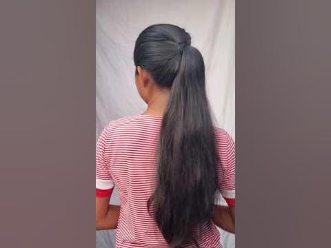 try this high ponytail hairstyle hack/#hair #hairtutorial #hairstyle # ...