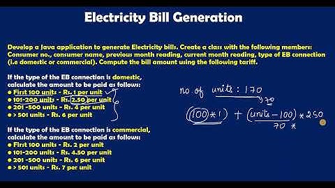 Electricity Bill Program in Java - Java Lab Programs - Java Tutorial for beginners